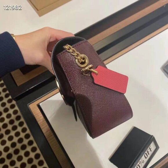 Coach C6796 Gemma Crossbody In Colorblock Strwbrry - Picture 2 of 7